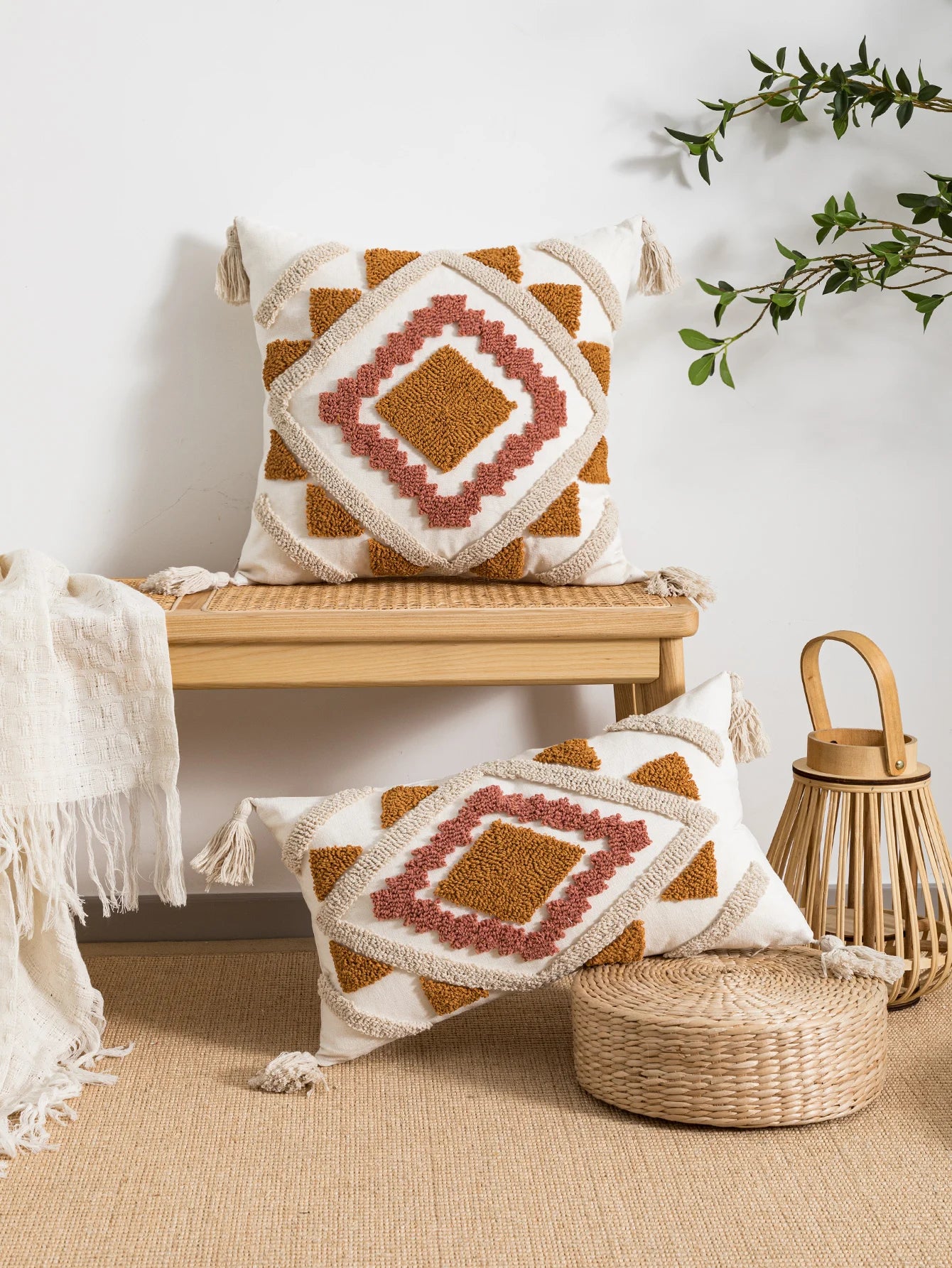 bohemian pillow cover