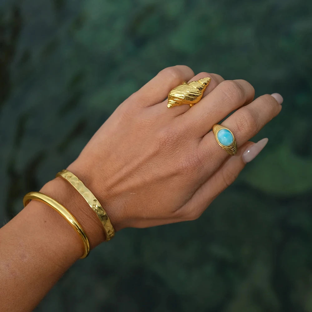 Ocean Waves Statement Ring